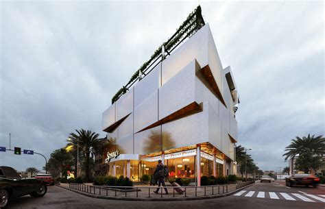 Modern Commercial Building Design Mixed Use Exterior