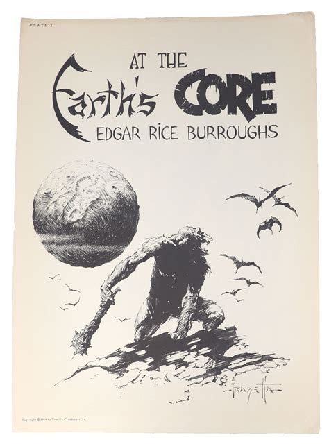 At The Earths Core By Frazetta Frank Near Fine Print 1968