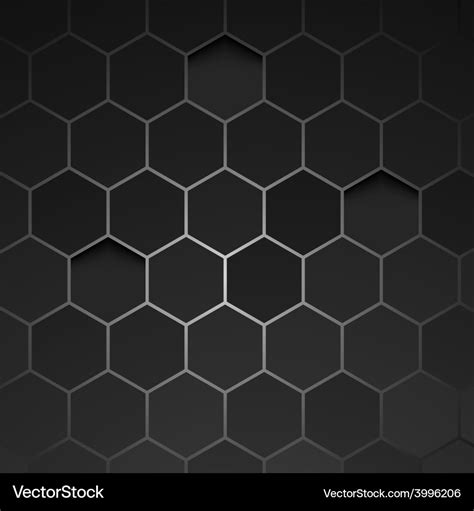 Abstract Black Background Hexagon Royalty Free Vector Image