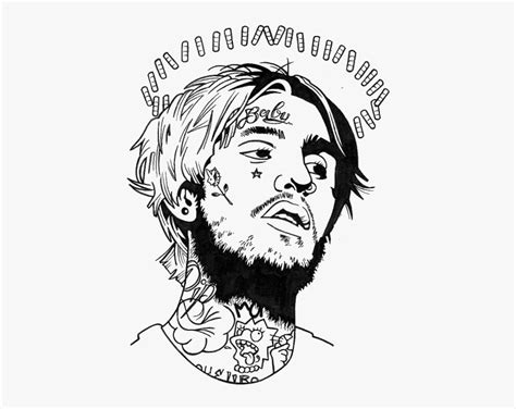 Lil Peep Line Drawing Hd Png Download Kindpng