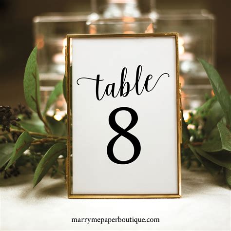 Table Number Template Table Numbers Printable Table Numbers Table