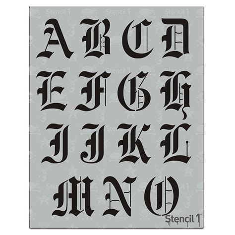 Arts Crafts And Sewing Painting 1 Inch Old English Font Alphabet Set