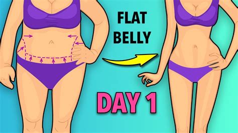 Day 1 Get A Flat Belly And Slim Waist Youtube