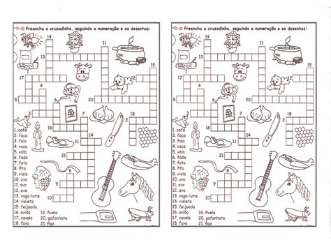 80 Atividades Com Cruzadinhas Português Para Imprimir Educação