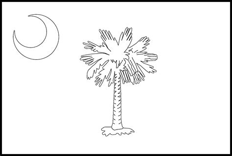 South Carolina Flag Coloring Page State Flag Drawing Flags Web