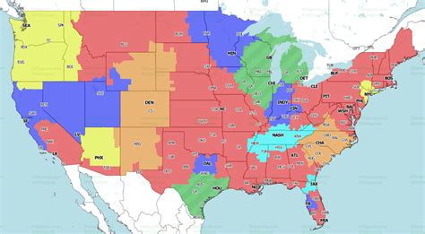 Nfl Week 14 Coverage Map Tv Schedule For Cbs Fox Regional Broadcasts