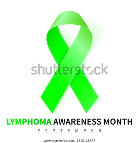 Lymphoma Awareness Month Realistic Lime Green Stock Illustration