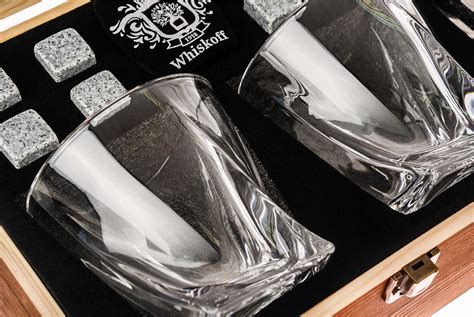 Whiskey Glass Set Of 2 Bourbon Whiskey Stones T Set Twist Scotch Rocks Tongs Coasters