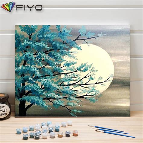 Landscape Moon Fiyo Diy Paint By Numbers Kits For Adults And Kids