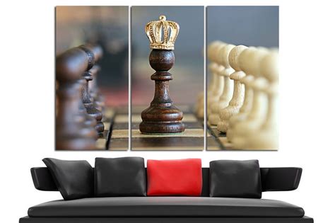 Chess Canvas Wall Art Chess Multi Panel Wall Decor For Home Etsy