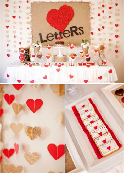 Or if your hubby doesn't like too many surprises, you can here are some diy ideas for birthday decoration at home. Kara's Party Ideas Love Letters Dessert Table + Husband ...
