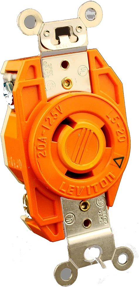 Leviton 2310 Ig 20 Amp 125 Volt Flush Mounting Locking Receptacle