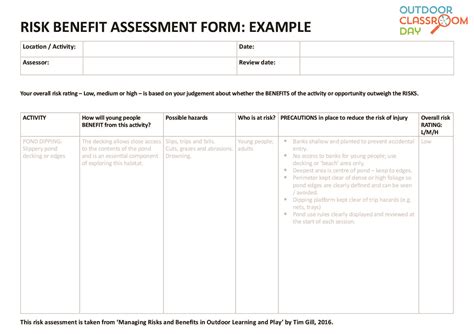 Depending on the position you have applied for, various for example, an online assessment could consist of memory and concentration tests, as well as language skill tests. AUS - Risk assessment form - Outdoor Classroom Day Australia