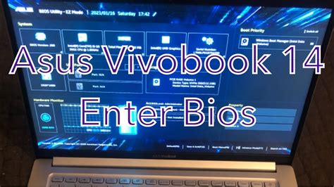 Asus Vivobook 14 K403j How To Enter Bios Configuration Settings Youtube