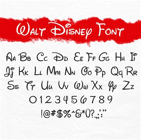 Walt Disney Font Svg Walt Disney Letters Alphabet Disney Etsy