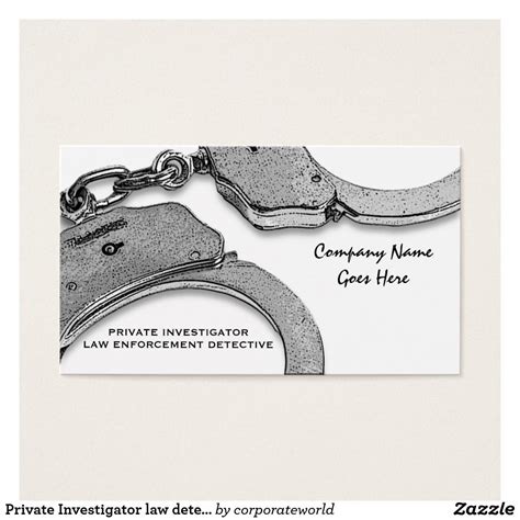 15% off with code zazpartyplan. Private Investigator law detective enforcement Business ...