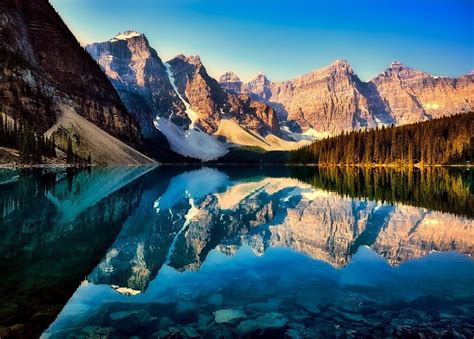 Free Photo Reflections Snow Canada Mountains Moraine Lake Max Pixel