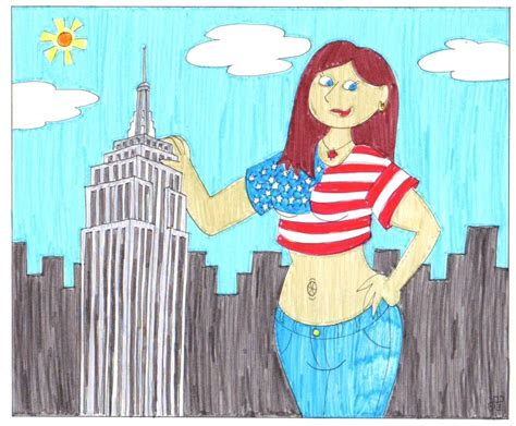 The Giantess In New York By Emperornortonii