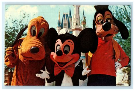 Goofy Mickey Mouse And Pluto Meets Guests Welcome To The Magic Kingdom