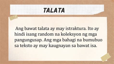 Filipino 6 W2 Talata At Paksang Pangungusap Youtube