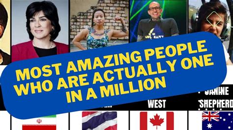 Most Amazing People Who Are Actually One In A Million Data Comparison