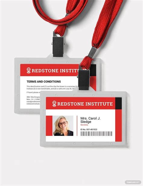 Horizontal Id Card Template In Illustrator Publisher Psd Pages Word