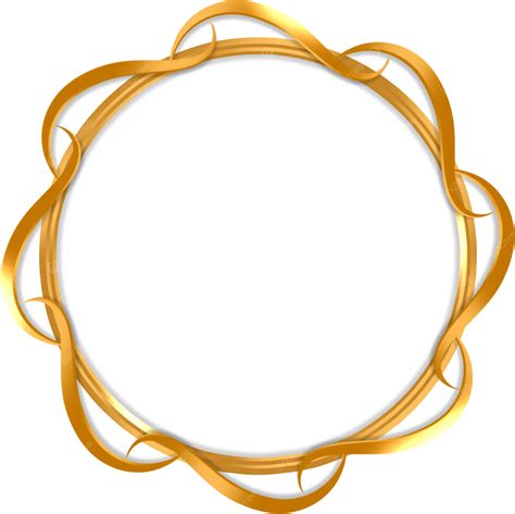 ästhetischer Goldener Kreisrahmen Mit Verzierung Rahmen Golden Kreis