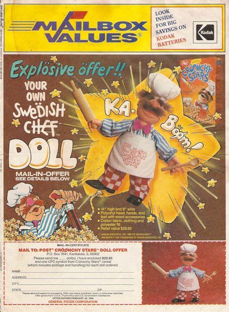 the swedish chef we loved crunchy stars cereal milo and otis today cartoon swedish chef