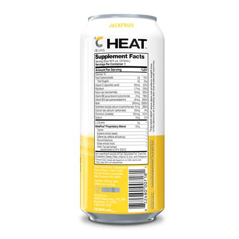 Buy Celsius Heat Performance Energy Drink 16 Fl Oz Jackfruit Pack Of