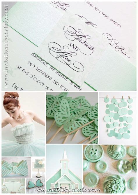 Mint Green Wedding Invitation And Decor Inspiration With Images