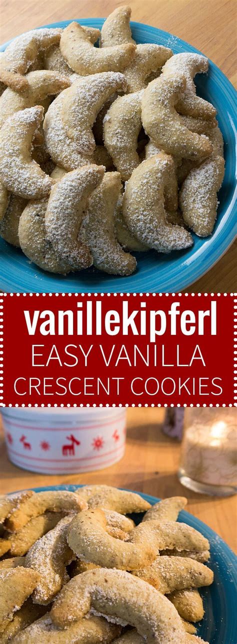 Spread jam on half of the cookies; Vanillekipferl Austrian Christmas Cookies / Vanillekipferl ...