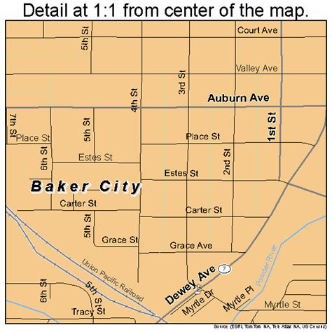 Baker City Oregon Street Map 4103650