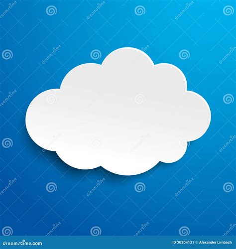 Cloud Blue Sky Label Stock Image Image 30304131