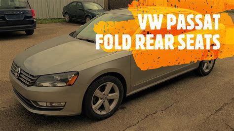 How To Fold Rear Seats On B7 Volkswagen Passat Youtube