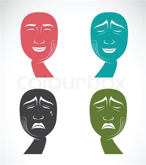 Different Facial Expressions On A Stock Vector Colourbox