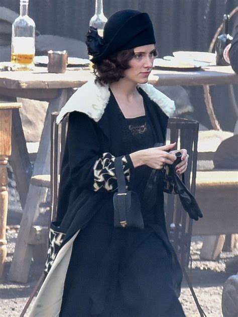 Sophie Rundle Filming A Party Scene For Peaky Blinders In Dudley