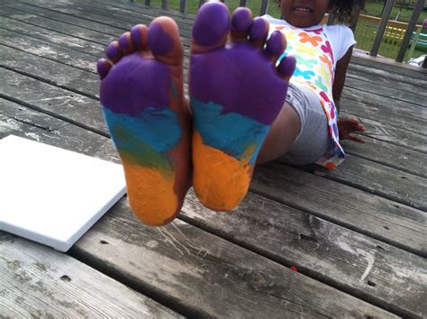 Butterfly Feet Painting Monthly Science And Art Projects For Kids
