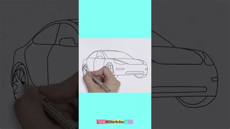 How To Draw Tesla Car Drawing Draw YouTube