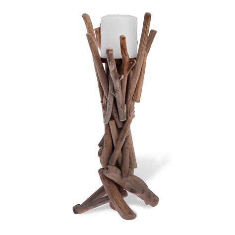 Driftwood Candle Holders Modern Candle Holders Pillar Candle Holders