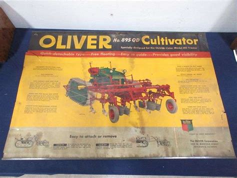 Old Oliver Cultivator Poster Albrecht Auction Service
