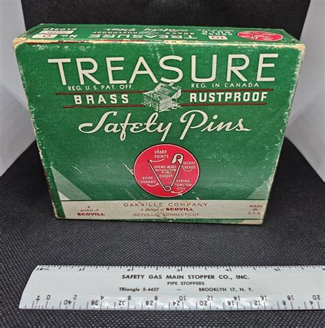 Treasure Safety Pins Vintage Box And Ring Some Pins Graphics Oakville Co
