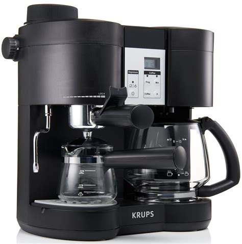 Krups Xp160050 Coffee Maker And Stainless Espresso Machine Combination