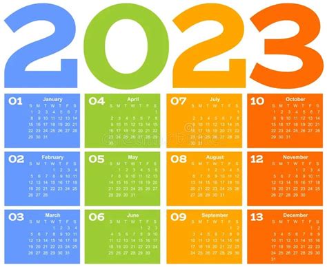 Calendario 2023 Mesi Calendario 2023 Mensile Vettoriale Scaricabile