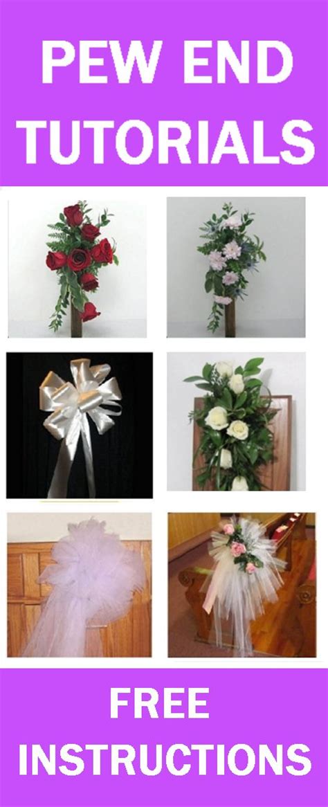 Wedding Pew Decorations Easy Step By Step Free Flower Tutorials