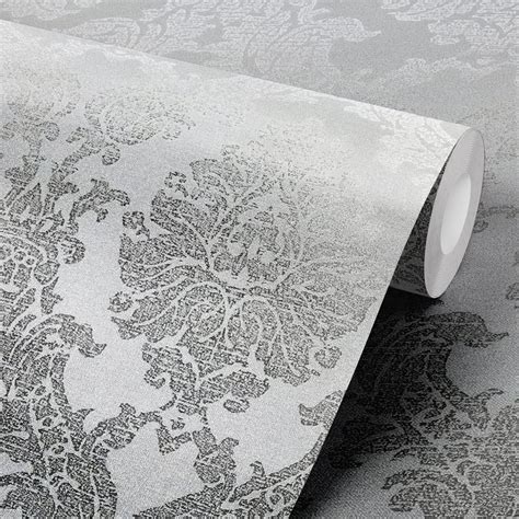 Muriva Gia Damask Pattern Wallpaper Metallic Foil Motif Vinyl 701500