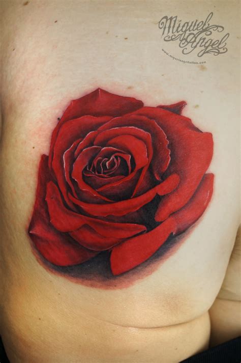 Realistic Rose Tattoo Miguel Angel Custom Tattoo Artist Ww Flickr