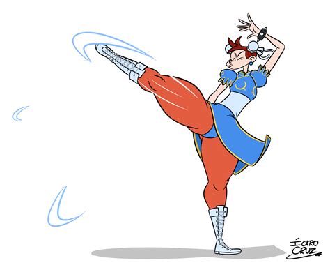 [animated] Thick Thighs Give The Best Kicks By Art Ikaro On Deviantart
