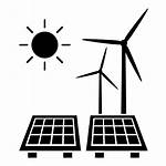 Energy Renewable Wind Clipart Turbine Solar Icon