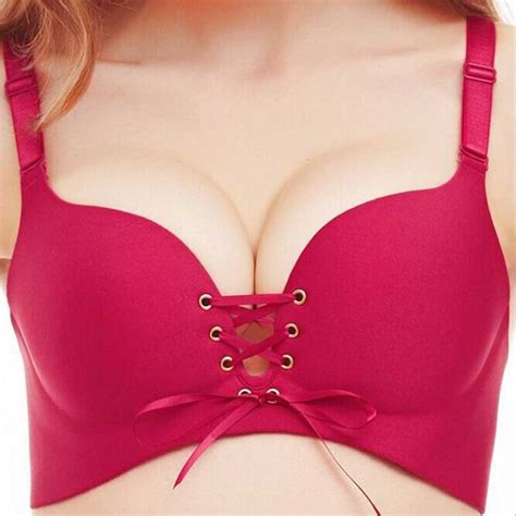 Deruilady Sexy Women Seamless Lb Bra Gather Adjustable Super Push Up