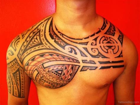 Maori Tribal Tattoo Design On Chest Tattoos Designs